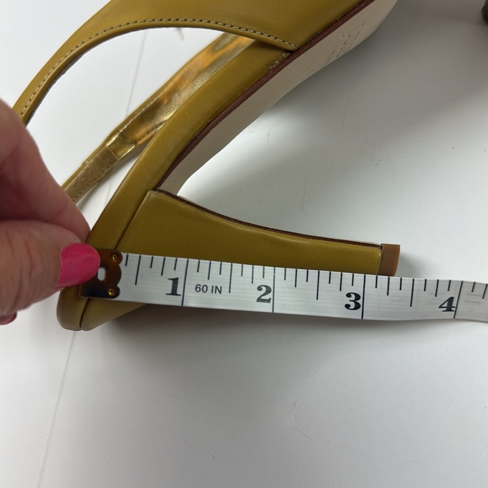 J. Crew Augusta leather peep toe Sling back Heels - Picture 6 of 6